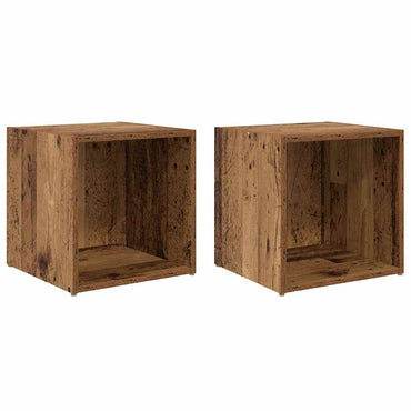 vidaXL Meuble TV 2 pcs en bois de récupération 37 x 35 x 37,5 cm bois d'ingénierie