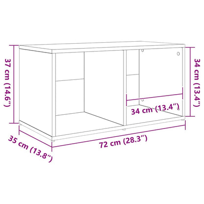 vidaXL TV-Schrankset Schwarz 72 x 35 x 37 cm Holzwerkstoff
