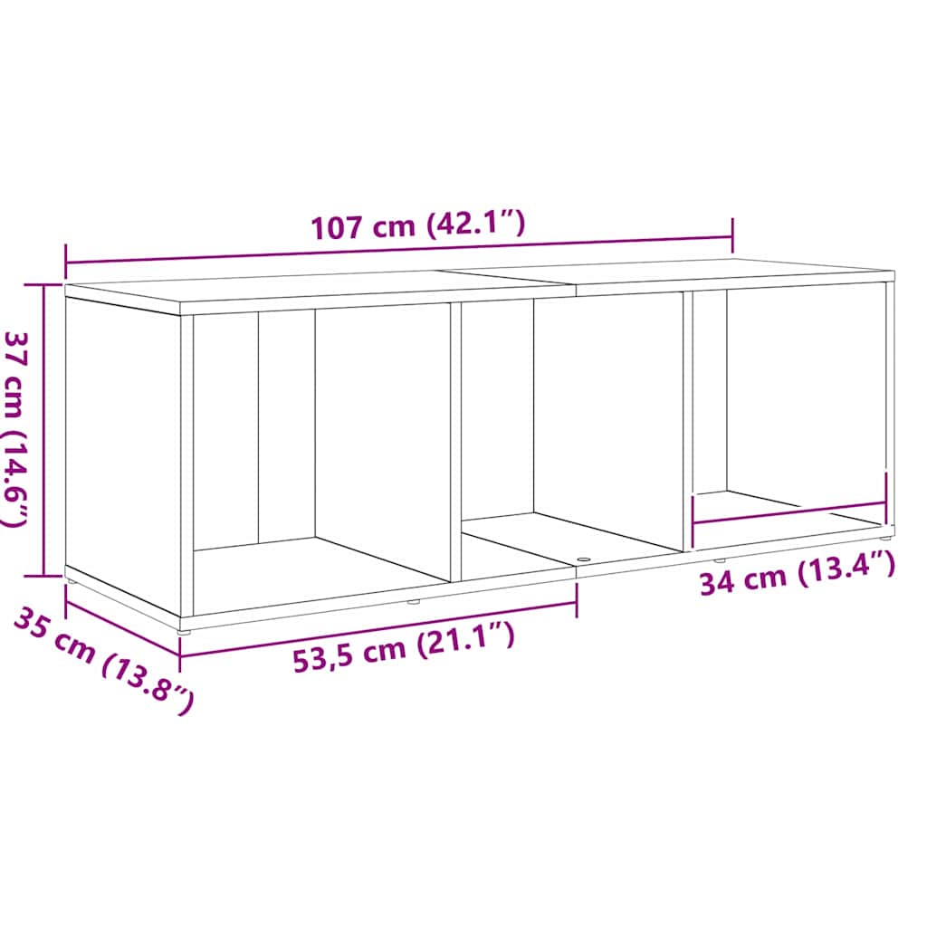 vidaXL TV-Schrankset Wandmontiert Braun 72 x 35 x 37 cm Holzwerkstoff