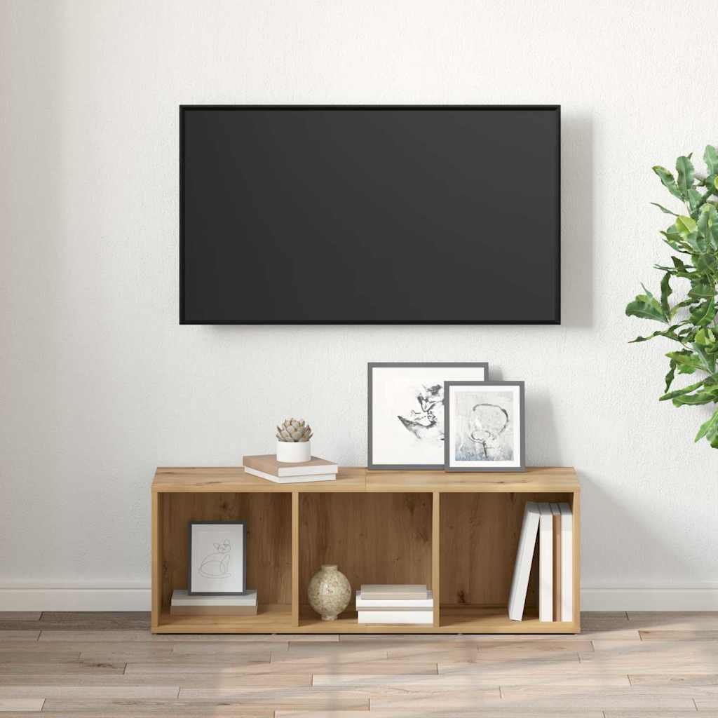 vidaXL TV-Schrankset Wandmontiert Braun 72 x 35 x 37 cm Holzwerkstoff