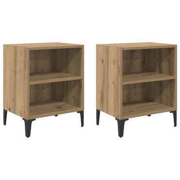 vidaXL Nachttisch 2 pcs Artisan-Eiche 40 x 30 x 50 cm Holzwerkstoff