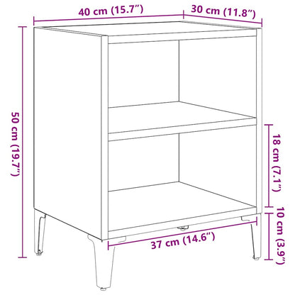 vidaXL Nachttisch 2 pcs Artisan-Eiche 40 x 30 x 50 cm Holzwerkstoff