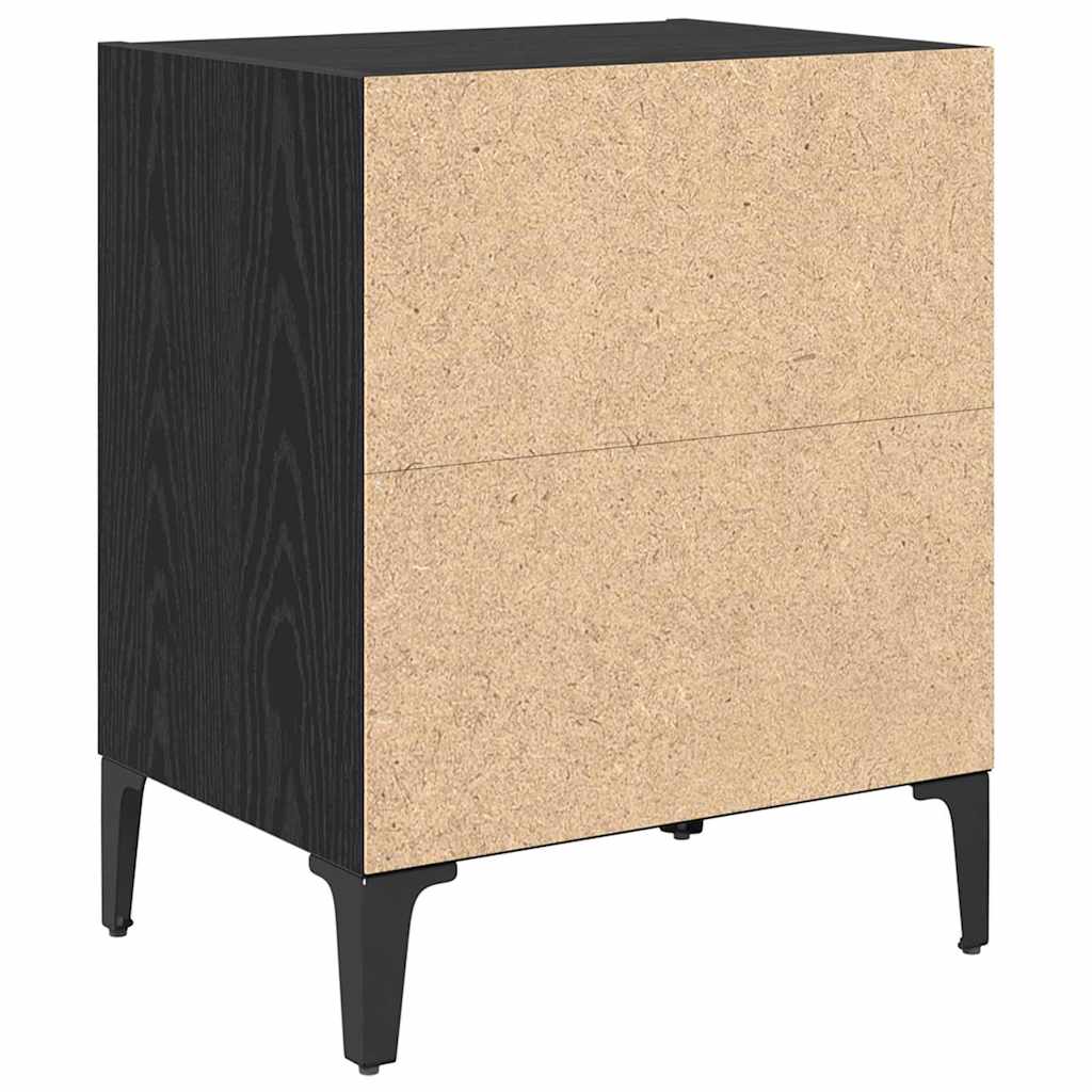 vidaXL Nachttisch Schwarz Eichen-Optik 40 x 30 x 50 cm Holzwerkstoff