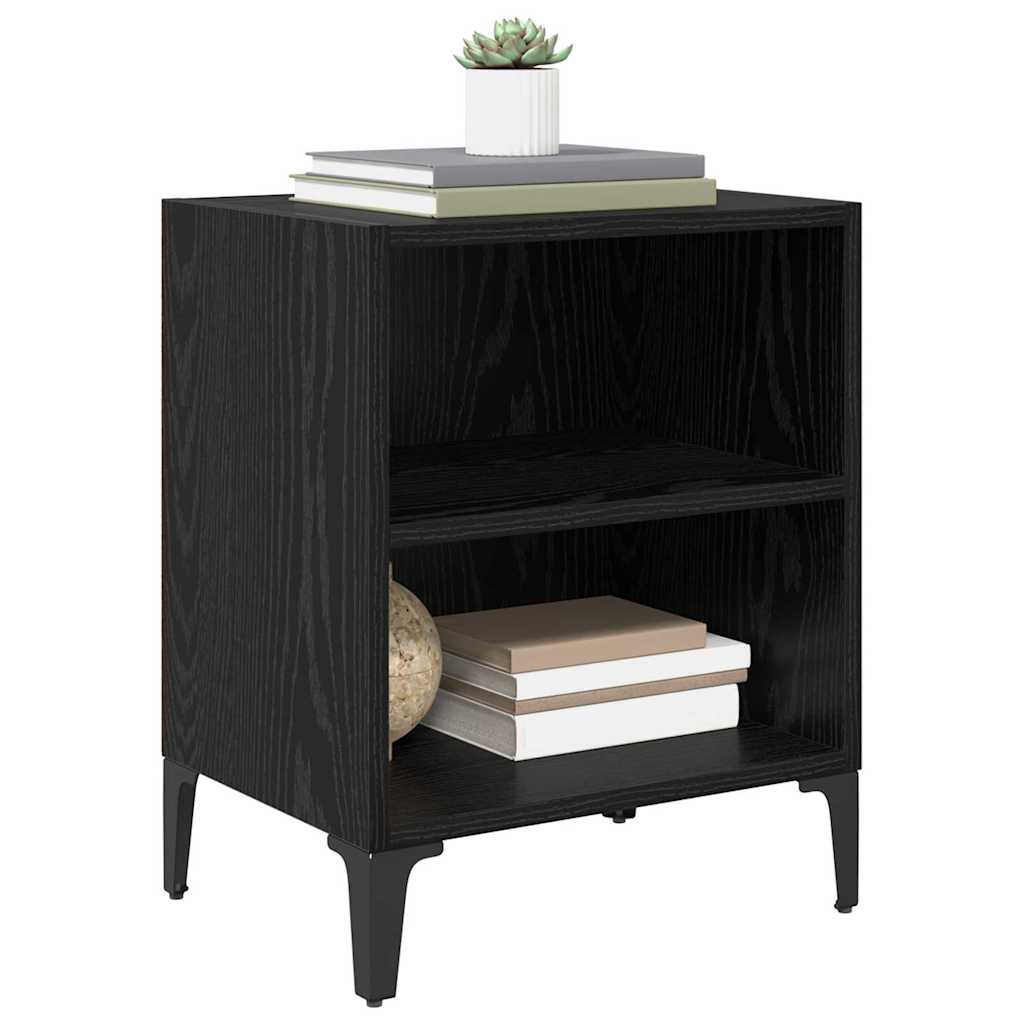 vidaXL Nachttisch Schwarz Eichen-Optik 40 x 30 x 50 cm Holzwerkstoff