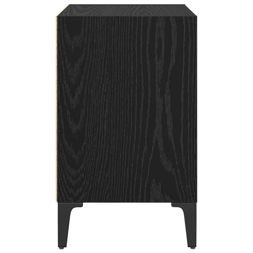 vidaXL Nachttisch Schwarz Eichen-Optik 40 x 30 x 50 cm Holzwerkstoff