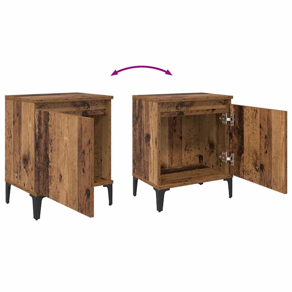 vidaXL Nachttisch Altholz 40 x 30 x 50 cm Holzwerkstoff