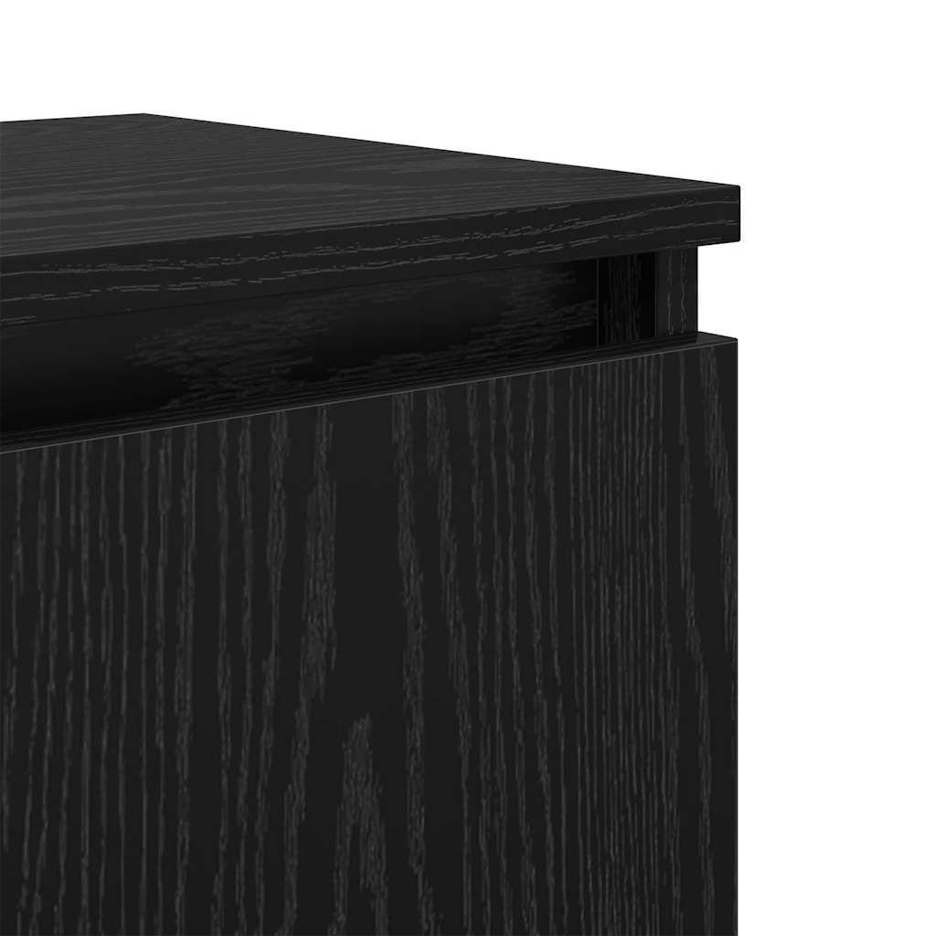vidaXL Nachttisch Schwarz Eichen-Optik 40 x 30 x 50 cm Holzwerkstoff