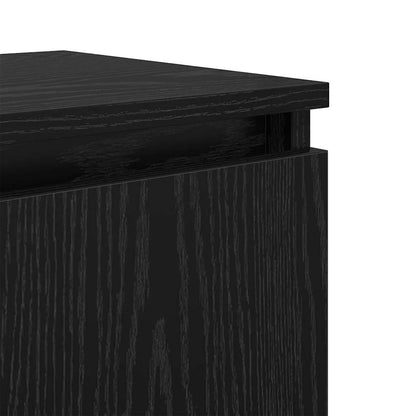 vidaXL Nachttisch Schwarz Eichen-Optik 40 x 30 x 50 cm Holzwerkstoff