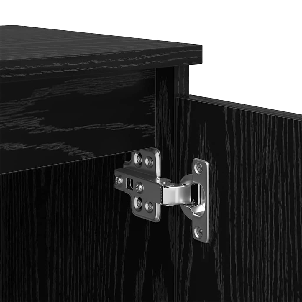 vidaXL Nachttisch Schwarz Eichen-Optik 40 x 30 x 50 cm Holzwerkstoff