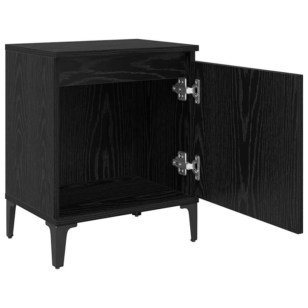 vidaXL Nachttisch Schwarz Eichen-Optik 40 x 30 x 50 cm Holzwerkstoff