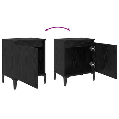 vidaXL Nachttisch Schwarz Eichen-Optik 40 x 30 x 50 cm Holzwerkstoff