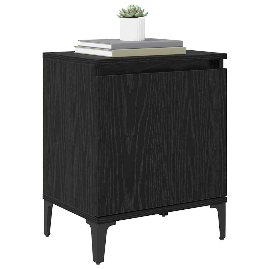 vidaXL Nachttisch Schwarz Eichen-Optik 40 x 30 x 50 cm Holzwerkstoff