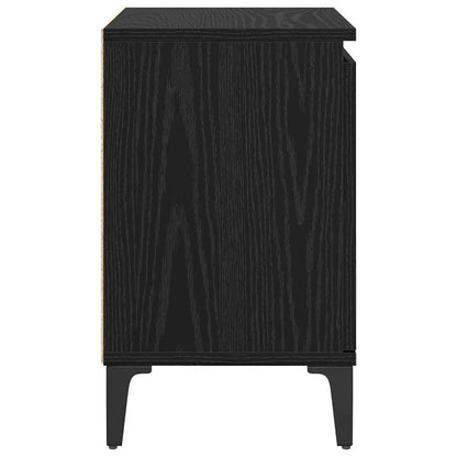 vidaXL Nachttisch Schwarz Eichen-Optik 40 x 30 x 50 cm Holzwerkstoff