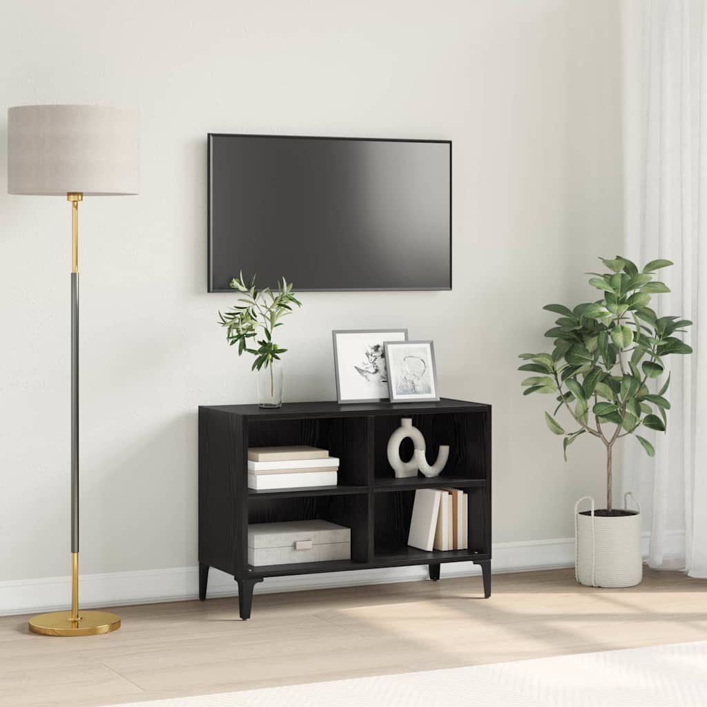 vidaXL TV-Schrankset Schwarz 69,5 x 30 x 50 cm Holzwerkstoff