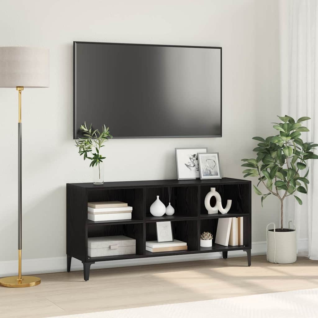vidaXL TV-Schrankset Schwarz 103,5 x 30 x 50 cm Holzwerkstoff