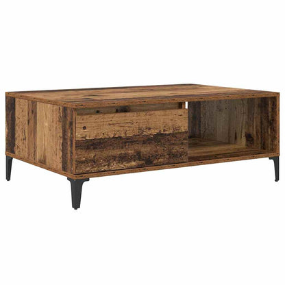 vidaXL Table basse en bois recyclé 90 x 60 x 35 cm Bois d'ingénierie