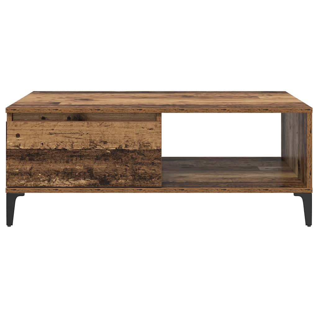 vidaXL Table basse en bois recyclé 90 x 60 x 35 cm Bois d'ingénierie