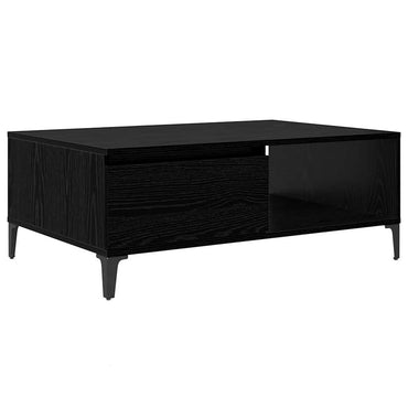 vidaXL Table basse noir aspect chêne 90 x 60 x 35 cm Bois d'ingénierie