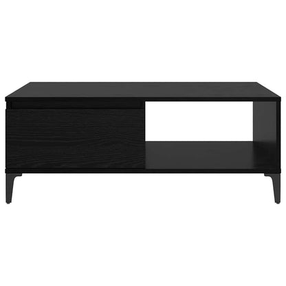 vidaXL Table basse noir aspect chêne 90 x 60 x 35 cm Bois d'ingénierie