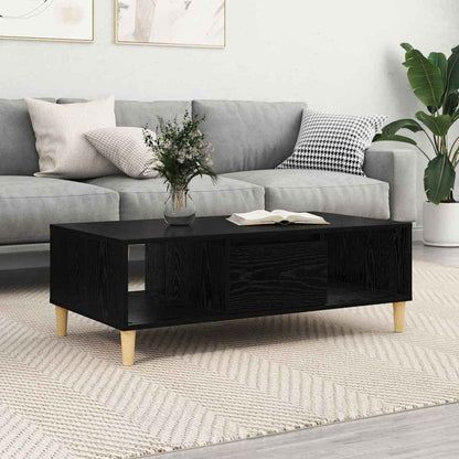 Couchtisch Schwarz Eichen-Optik 102 x 55 x 35 cm Holzwerkstoff