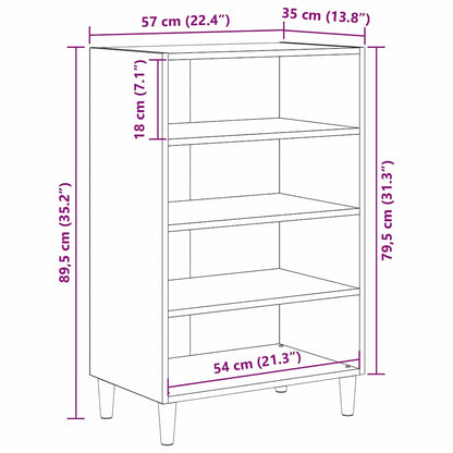 vidaXL Commode en bois de récupération 57 x 35 x 89,5 cm Bois d'ingénierie