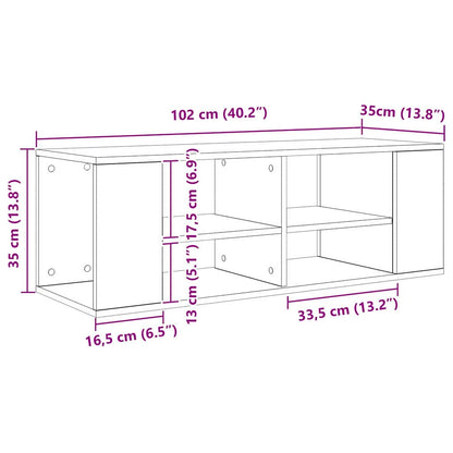 vidaXL TV-Schrankset Artisan-Eiche 102 x 35 x 35 cm Holzwerkstoff