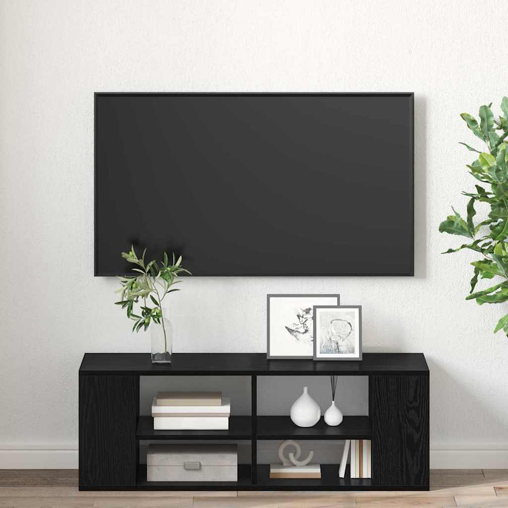 vidaXL TV-Schrankset Schwarz Eichen-Optik 102 x 35 x 35 cm