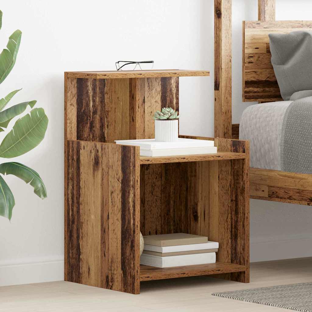 vidaXL Nachttisch 2 pcs Altholz 40 x 35 x 60 cm Holzwerkstoff