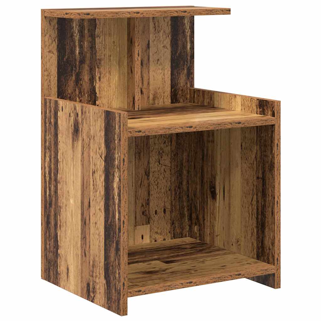 vidaXL Nachttisch 2 pcs Altholz 40 x 35 x 60 cm Holzwerkstoff