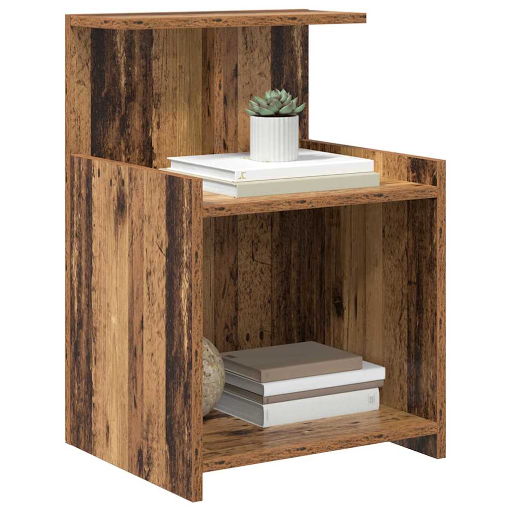 vidaXL Nachttisch 2 pcs Altholz 40 x 35 x 60 cm Holzwerkstoff