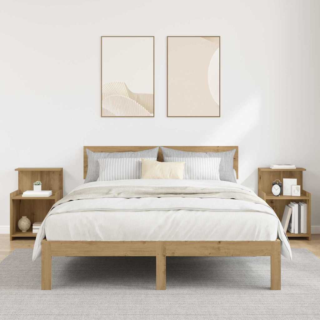 vidaXL Nachttisch 2 pcs Artisan-Eiche 40 x 35 x 60 cm Holzwerkstoff