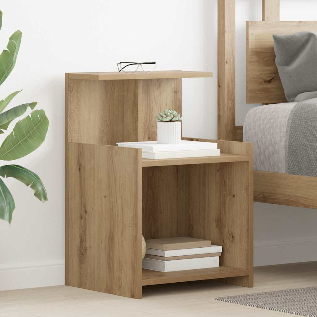 vidaXL Nachttisch 2 pcs Artisan-Eiche 40 x 35 x 60 cm Holzwerkstoff