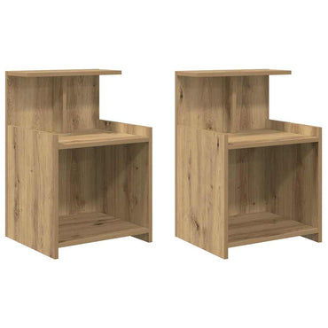 vidaXL Nachttisch 2 pcs Artisan-Eiche 40 x 35 x 60 cm Holzwerkstoff