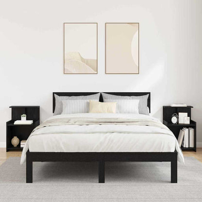 vidaXL Nachttisch 2 pcs Schwarz Eichen-Optik 40 x 35 x 60 cm