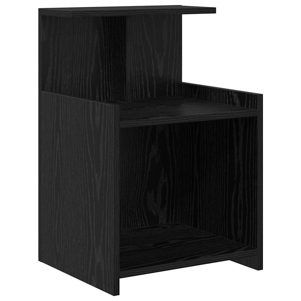 vidaXL Nachttisch 2 pcs Schwarz Eichen-Optik 40 x 35 x 60 cm