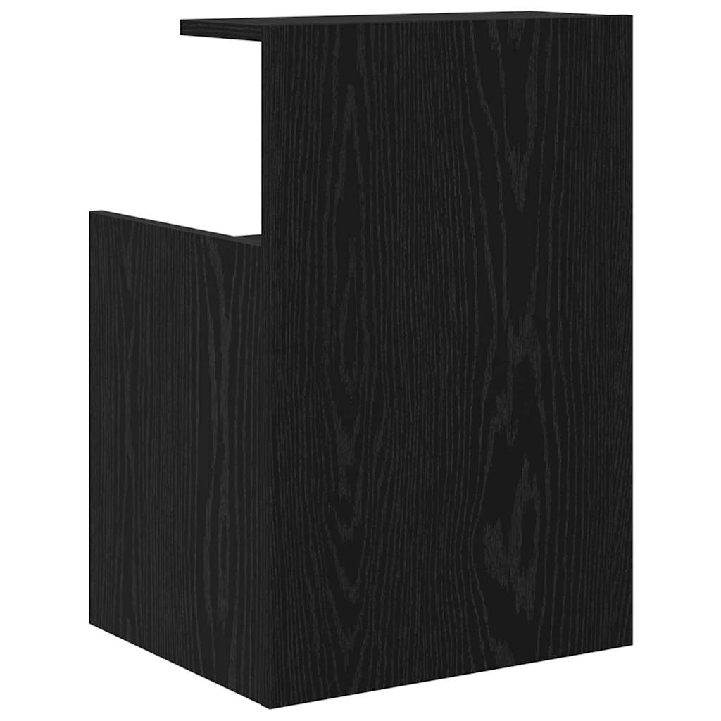 vidaXL Nachttisch 2 pcs Schwarz Eichen-Optik 40 x 35 x 60 cm