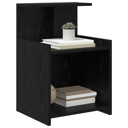 vidaXL Nachttisch 2 pcs Schwarz Eichen-Optik 40 x 35 x 60 cm