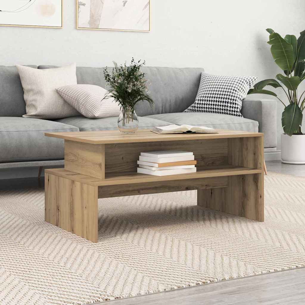 vidaXL Couchtisch Artisan-Eiche 90 x 55 x 42,5 cm Holzwerkstoff