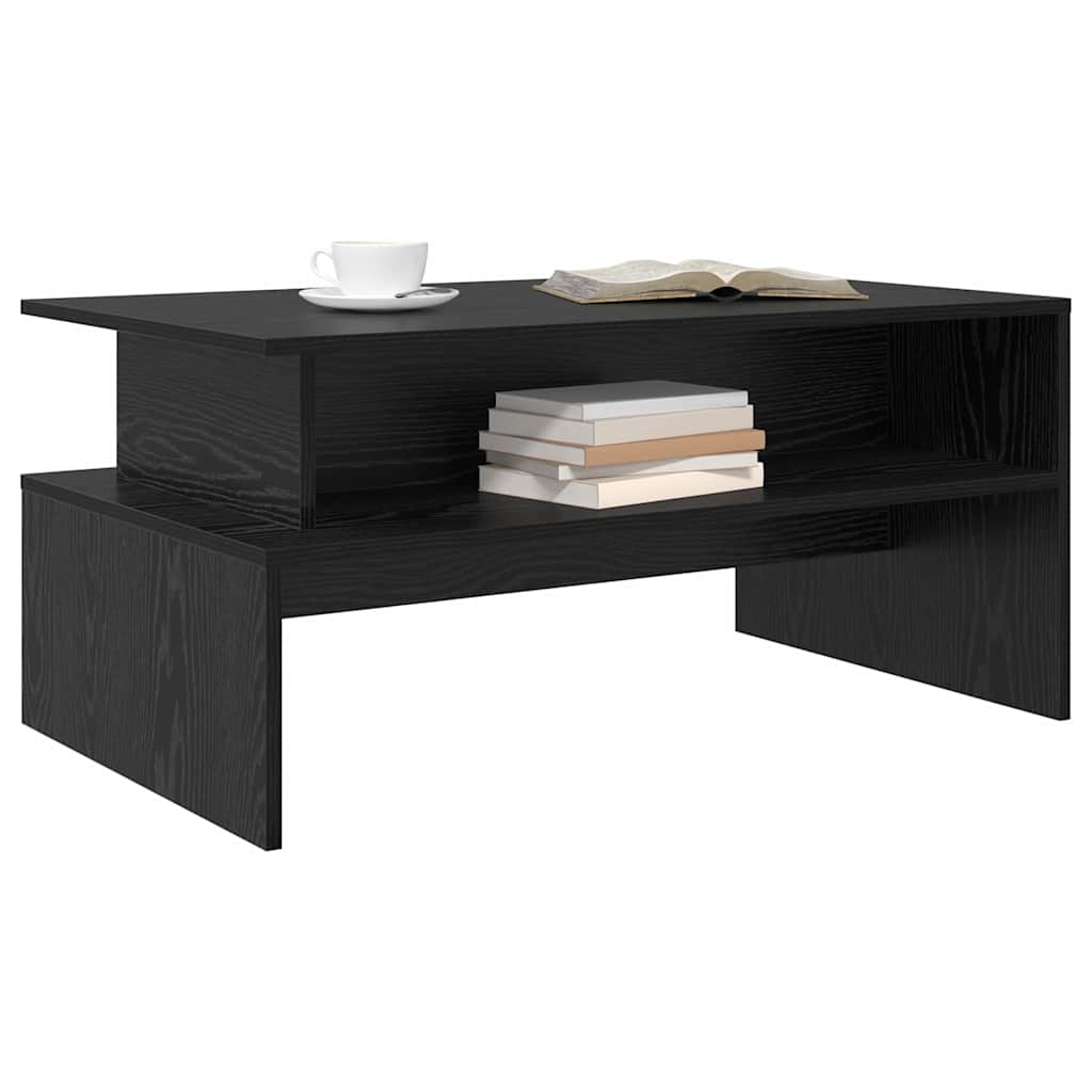 vidaXL Couchtisch Schwarz Eichen-Optik 90 x 55 x 42,5 cm Holzwerkstoff