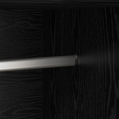 Kleiderschrank Schwarz Eichen-Optik 82,5 x 51,5 x 180 cm