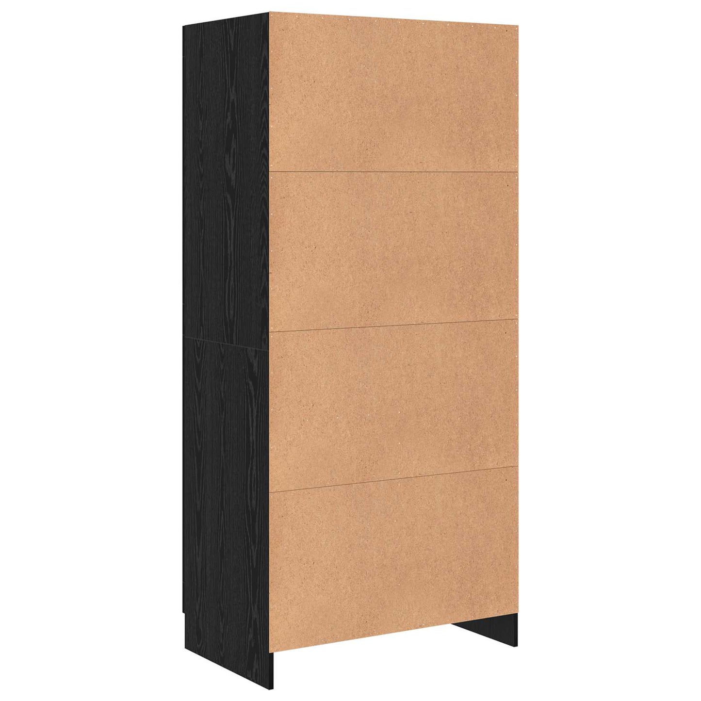 Kleiderschrank Schwarz Eichen-Optik 82,5 x 51,5 x 180 cm