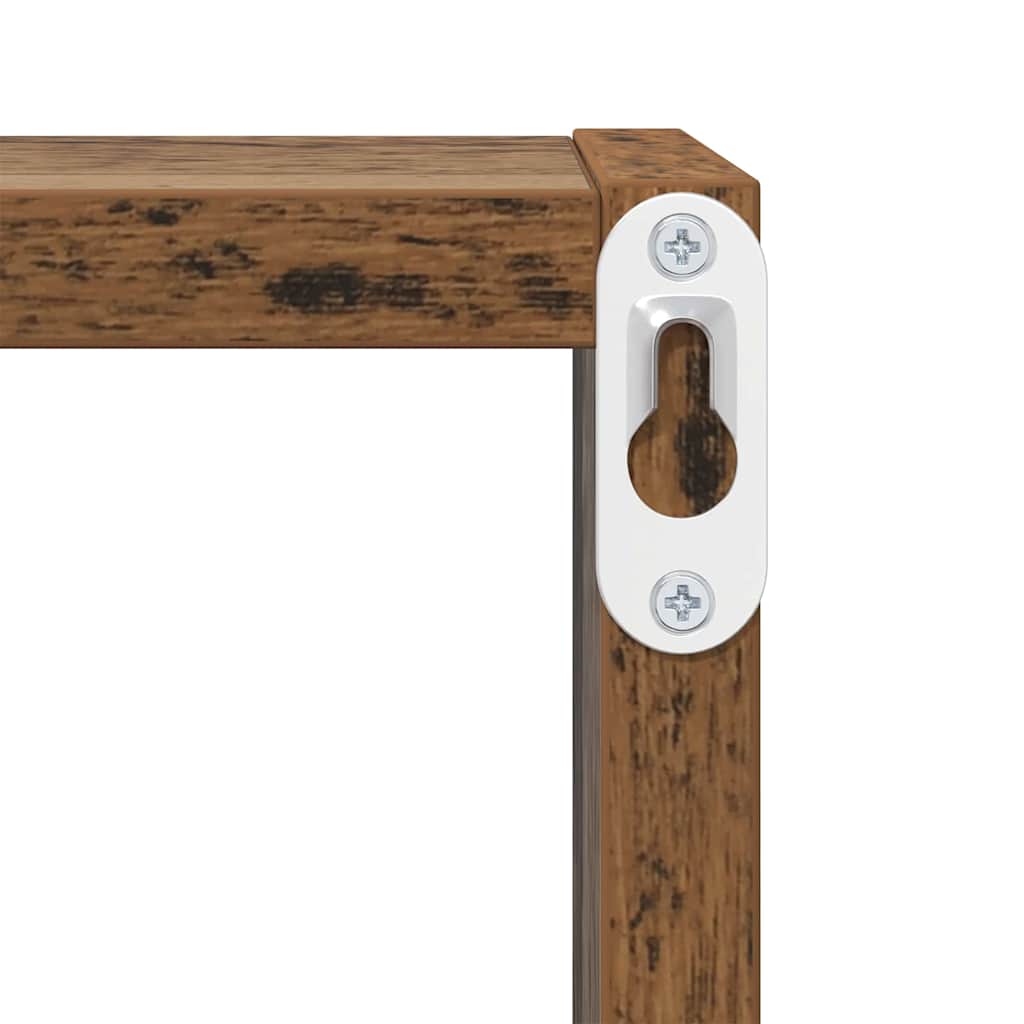 vidaXL Wandregale mit Regal Wandmontiert Altholz Holzwerkstoff
