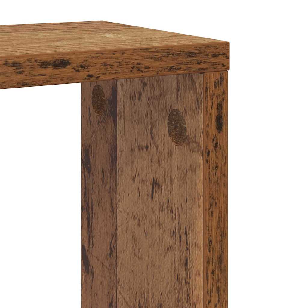 vidaXL Wandregale mit Regal Wandmontiert Altholz Holzwerkstoff