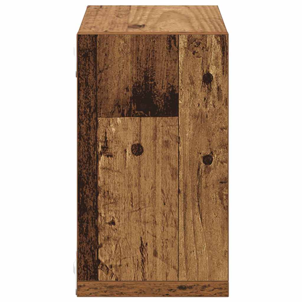 vidaXL Wandregale mit Regal Wandmontiert Altholz Holzwerkstoff