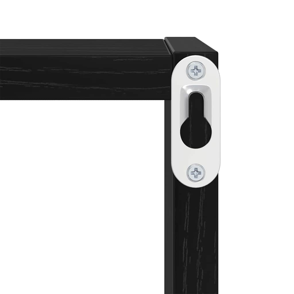 Wandregale mit Regal Schwarz Eichen-Optik Holzwerkstoff