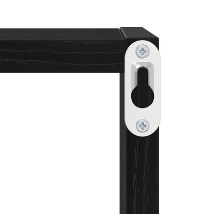 Wandregale mit Regal Schwarz Eichen-Optik Holzwerkstoff