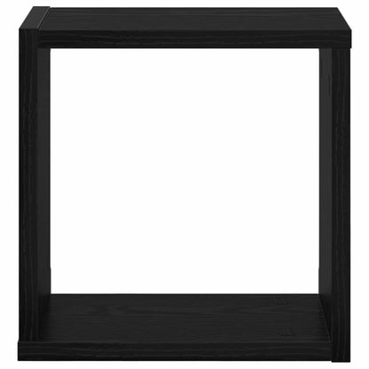 Wandregale mit Regal Schwarz Eichen-Optik Holzwerkstoff