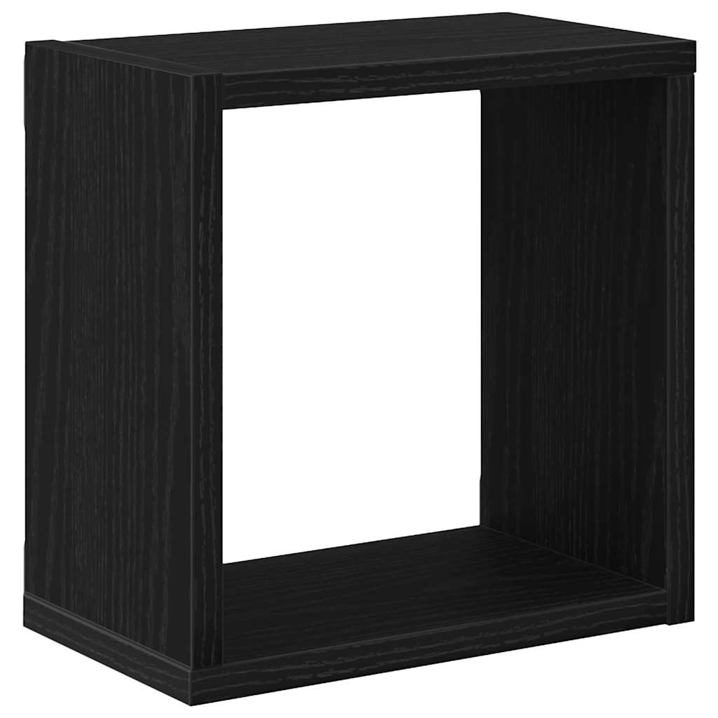 vidaXL Wandregale mit Regal Schwarz Eichen-Optik Holzwerkstoff