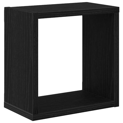 vidaXL Wandregale mit Regal Schwarz Eichen-Optik Holzwerkstoff