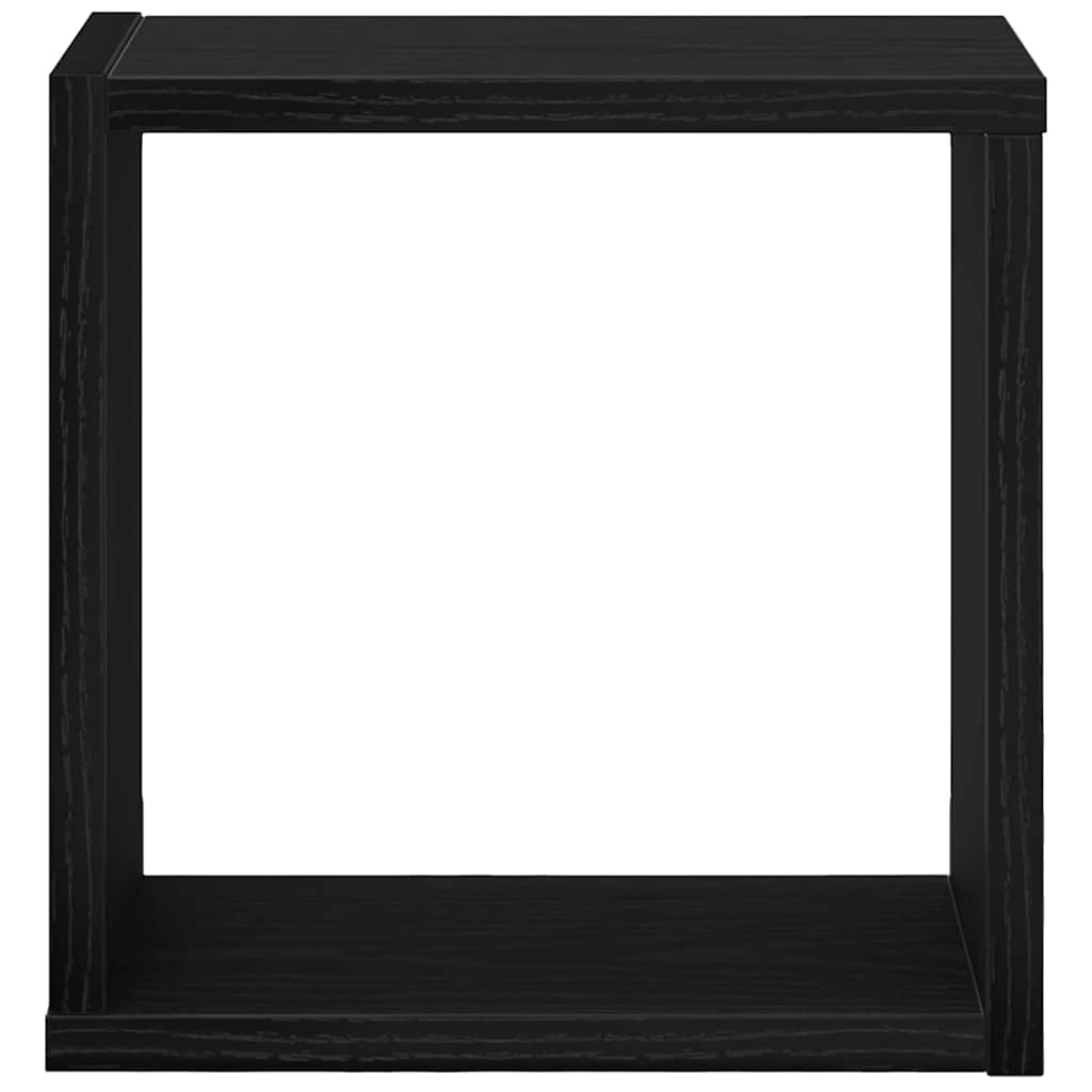 vidaXL Wandregale mit Regal Schwarz Eichen-Optik Holzwerkstoff